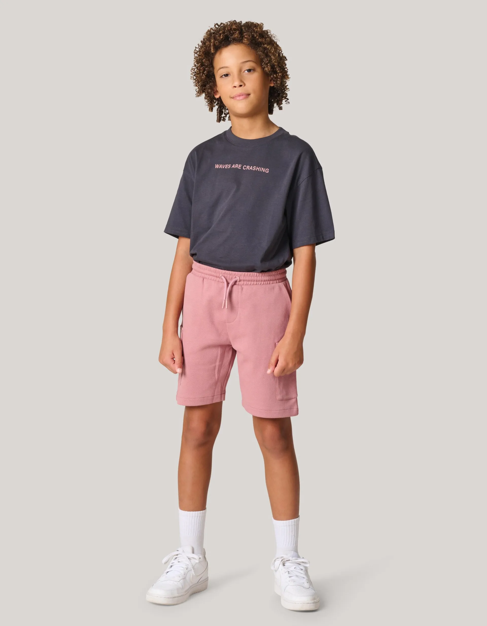 Shoeby Pique Cargo Short Donkerroze< Shorts