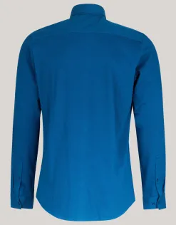 Shoeby Pique Jersey Overhemd Blauw<Heren Overhemden