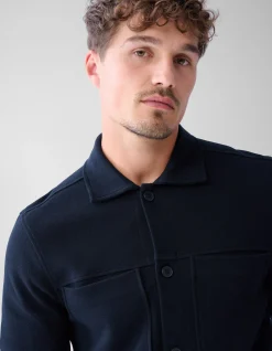 Shoeby Pique Overshirt Zwart<Heren Overshirts