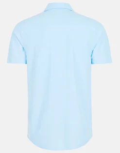 Shoeby Pique Shirt Lichtblauw<Heren Overhemden