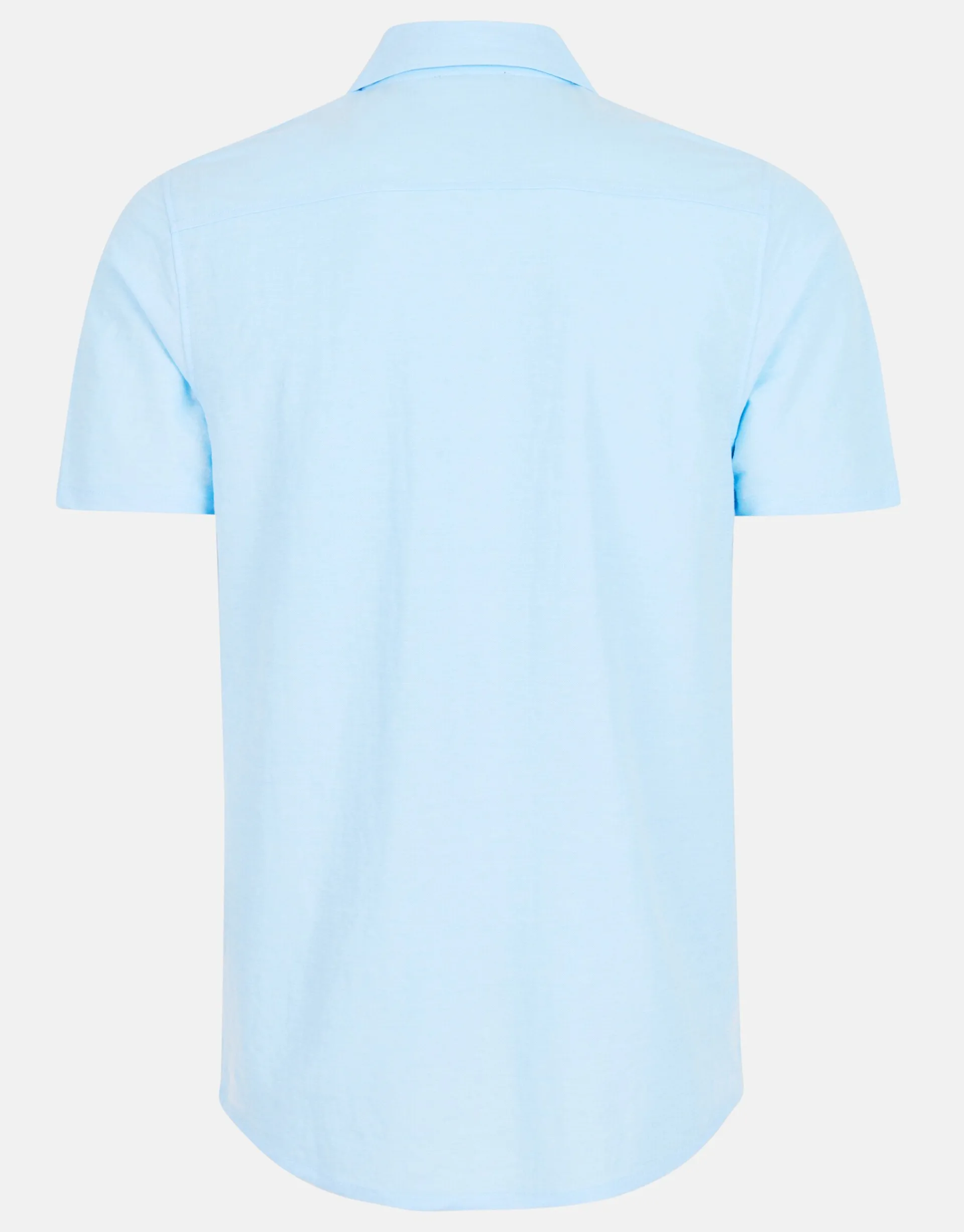 Shoeby Pique Shirt Lichtblauw<Heren Overhemden