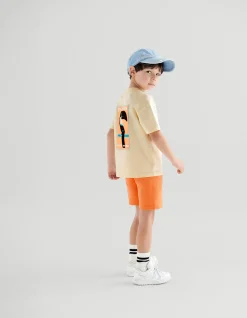 Shoeby Pique Short Oranje< Shorts