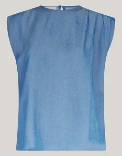 Shoeby Pleat Top Blauw<DAMES Tops
