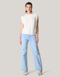 Shoeby Pleat Top Wit<DAMES Tops