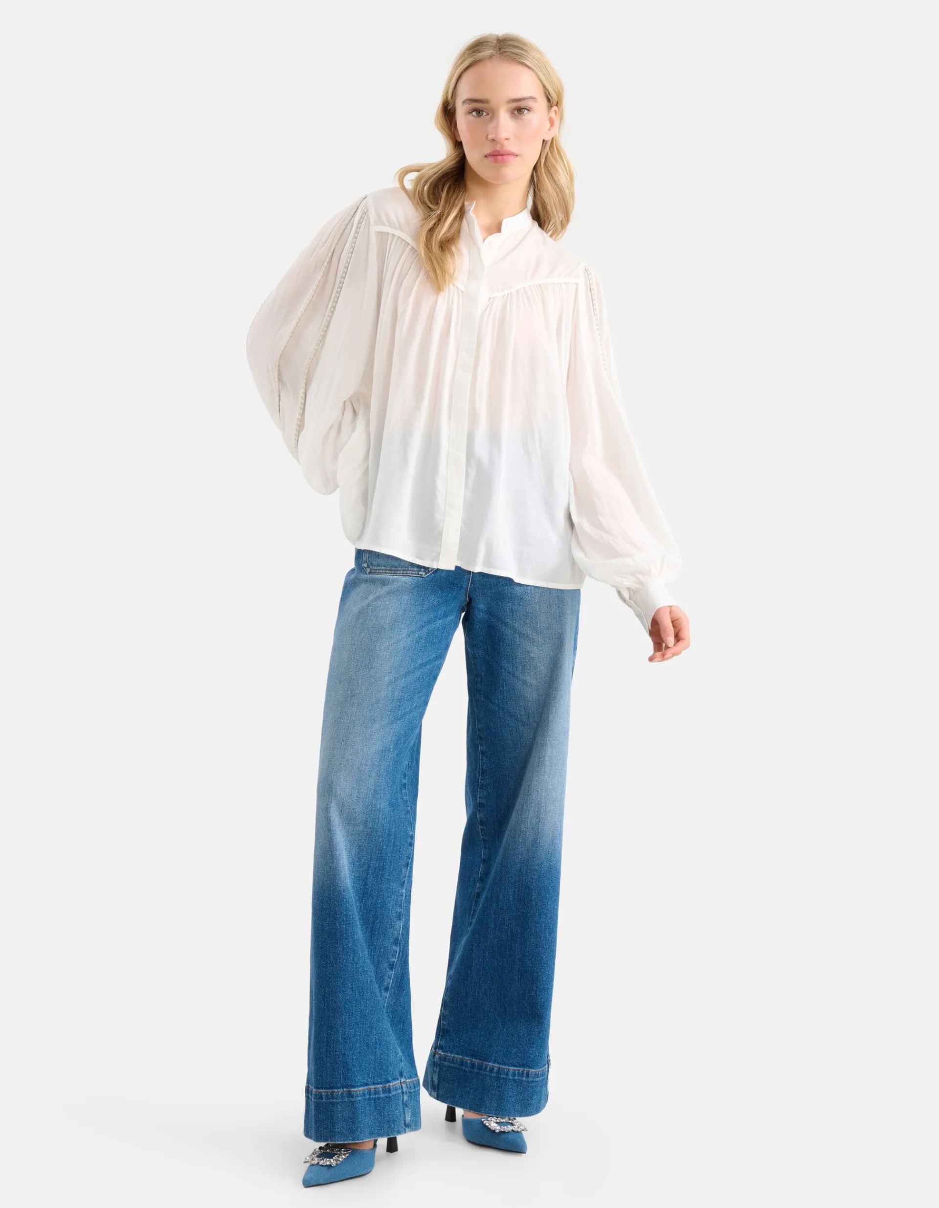 Shoeby Pleated Blouse Gebroken Wit By Mieke<DAMES Blouses