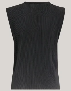 Shoeby Plissé Top Zwart<DAMES Tops