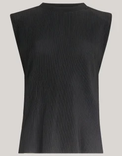 Shoeby Plissé Top Zwart<DAMES Tops