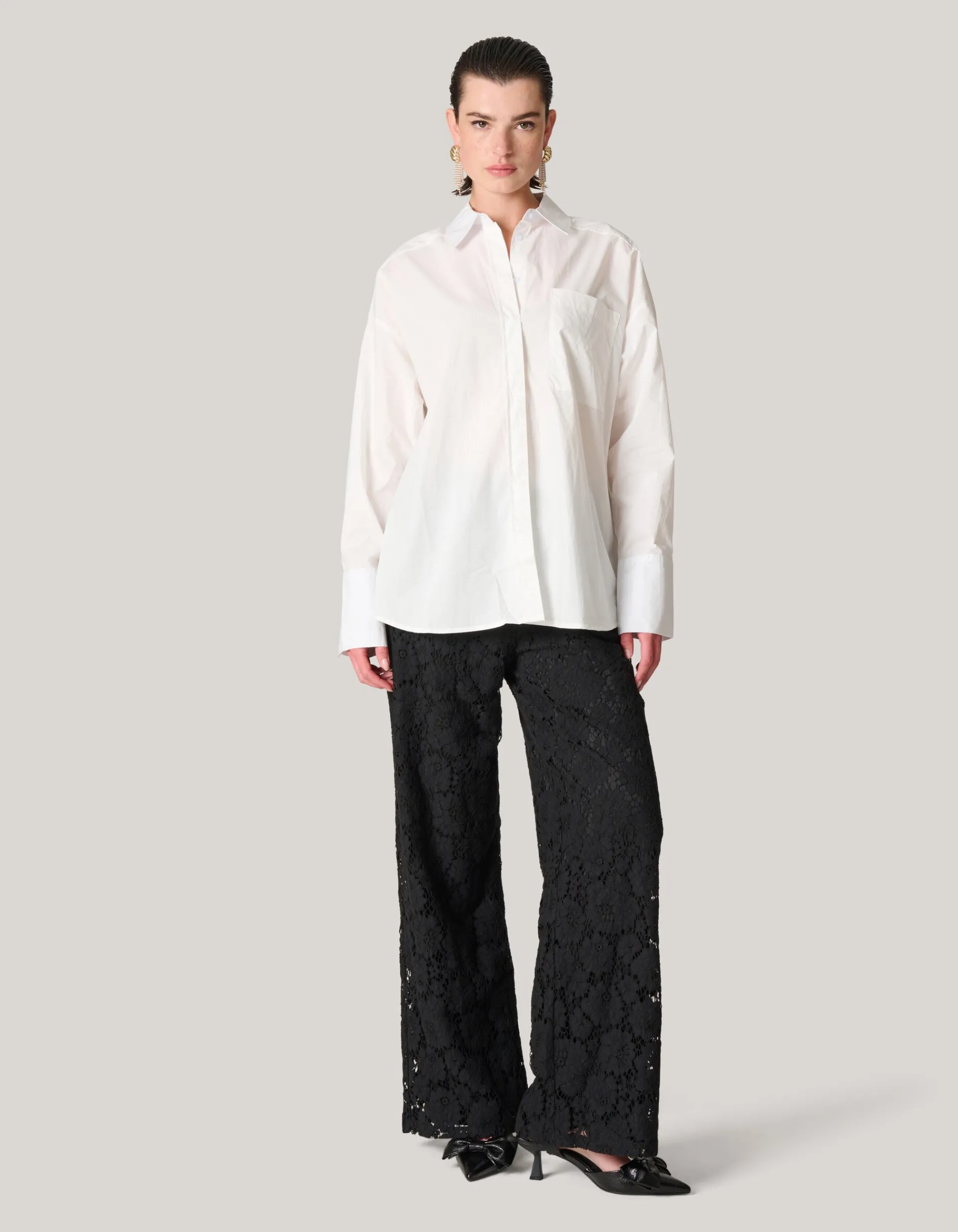 Shoeby Poplin Blouse Wit<DAMES Blouses