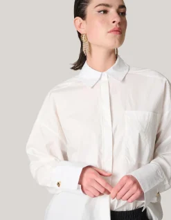 Shoeby Poplin Blouse Wit<DAMES Blouses
