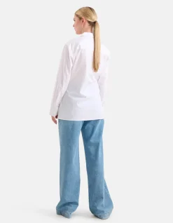 Shoeby Poplin Overslag Blouse Wit<DAMES Blouses