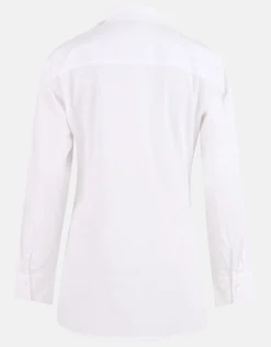 Shoeby Poplin Overslag Blouse Wit<DAMES Blouses