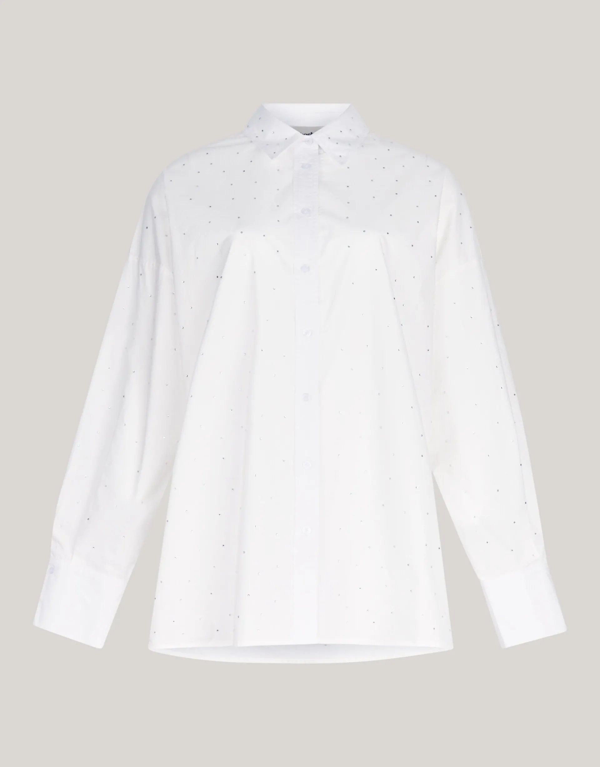 Shoeby Poplin Strass Blouse Wit<DAMES Blouses