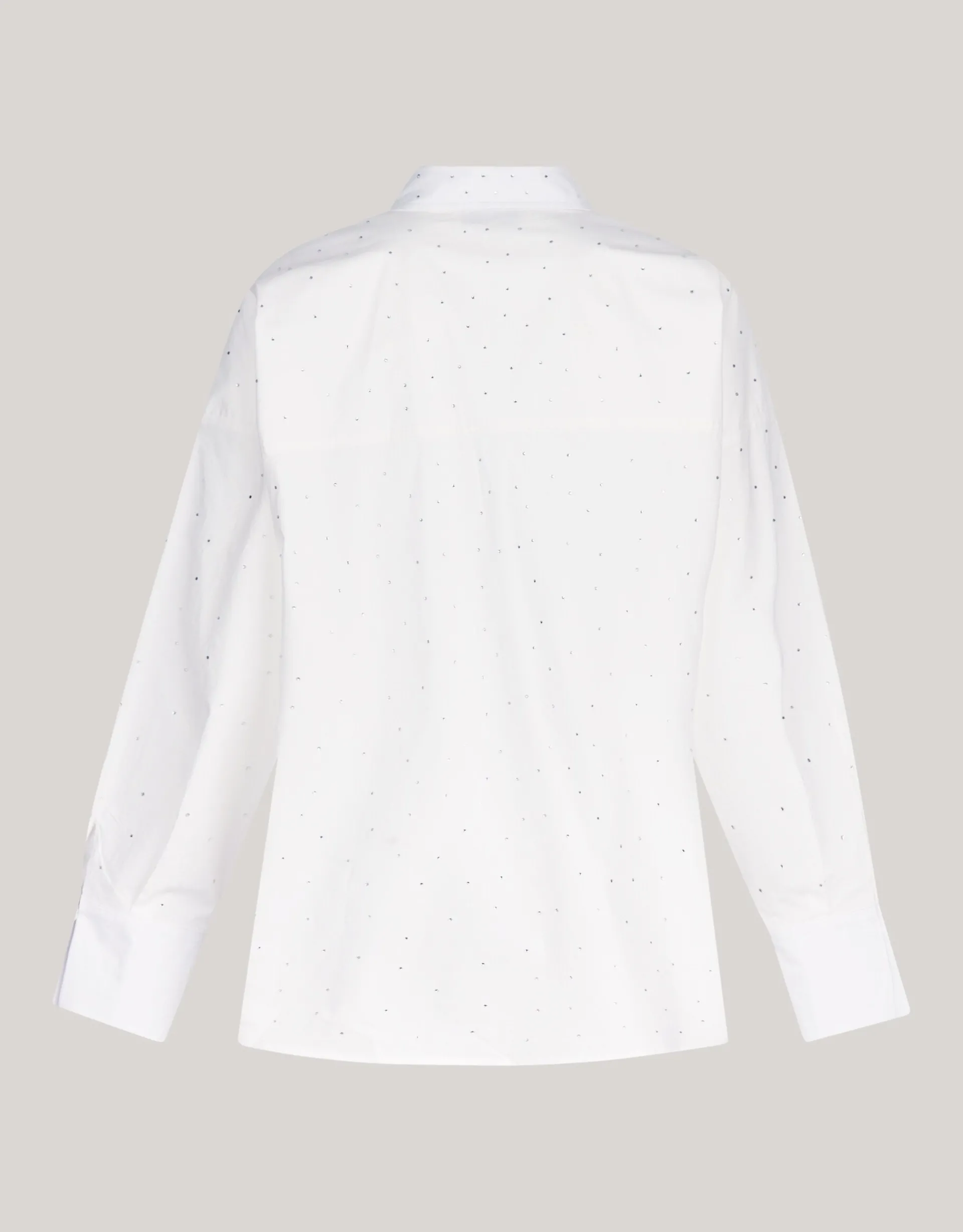 Shoeby Poplin Strass Blouse Wit<DAMES Blouses