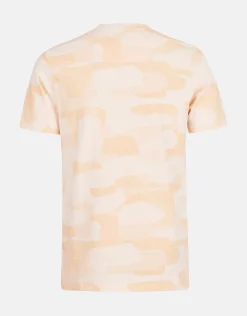 Shoeby Printed Camo T-shirt Oranje<Heren T-Shirts En Polo's