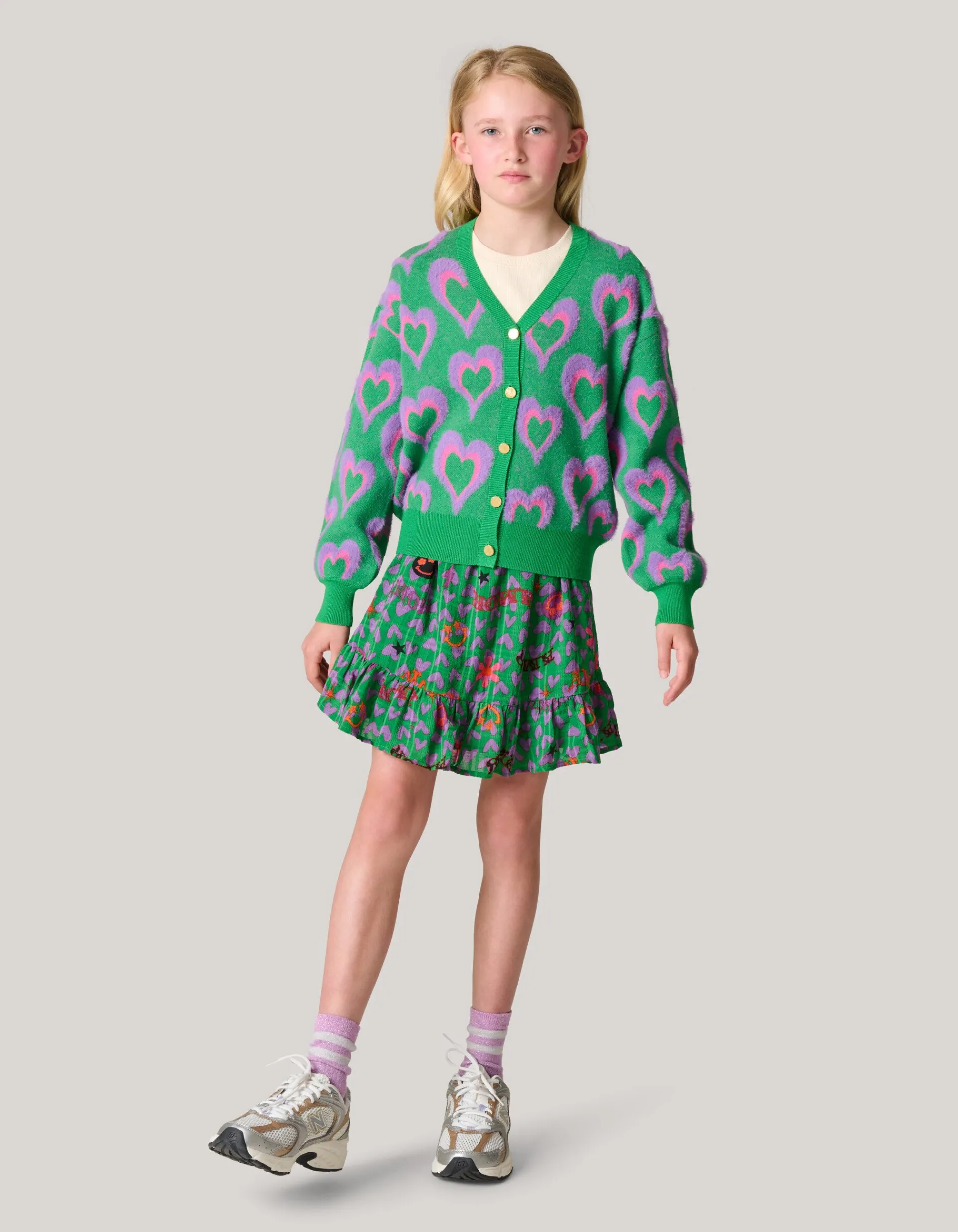 Shoeby Printed Cardigan Groen< Gebreide Truien