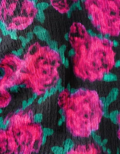 Shoeby Printed Crinkle Top Zwart<DAMES Tops