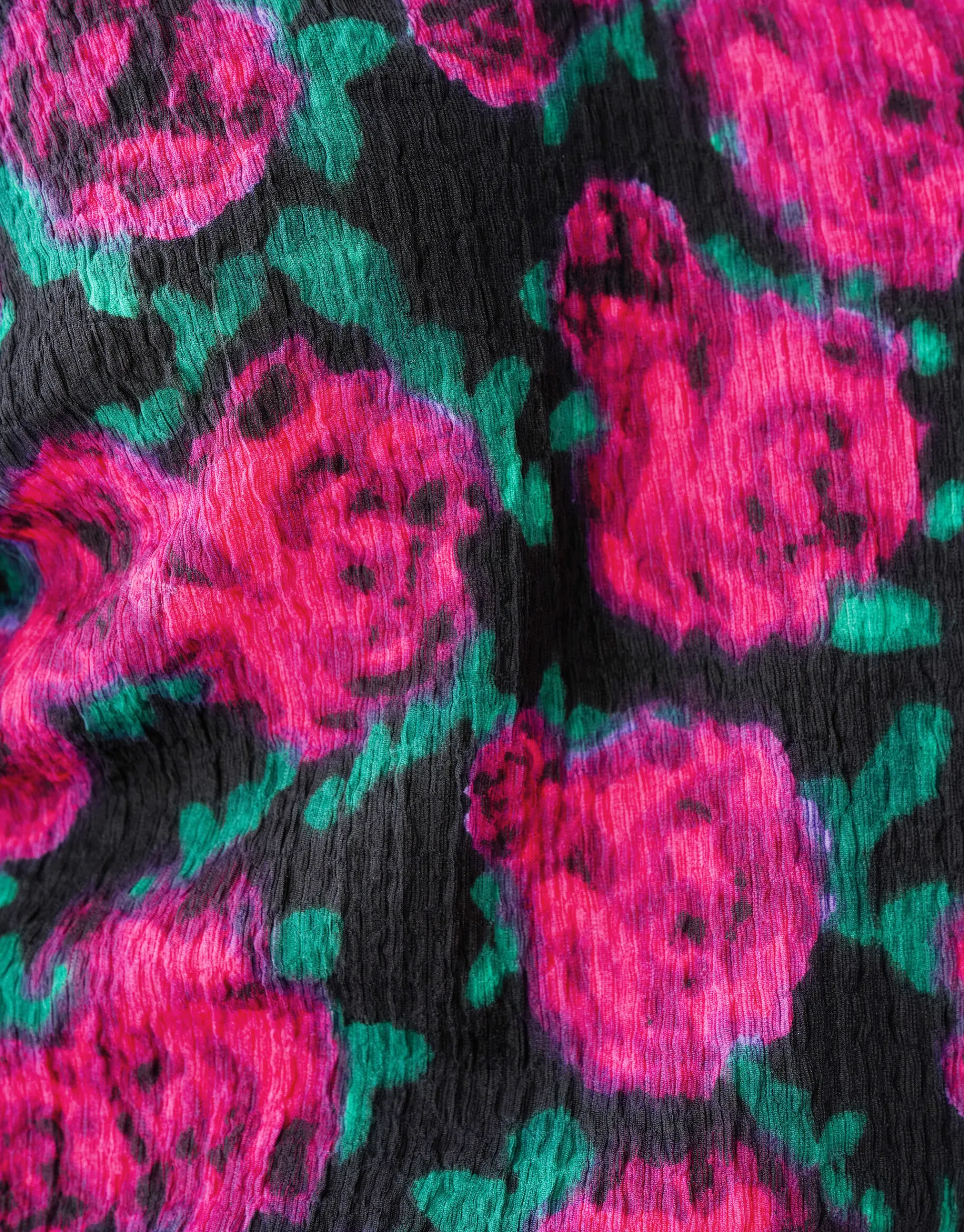 Shoeby Printed Crinkle Top Zwart<DAMES Tops