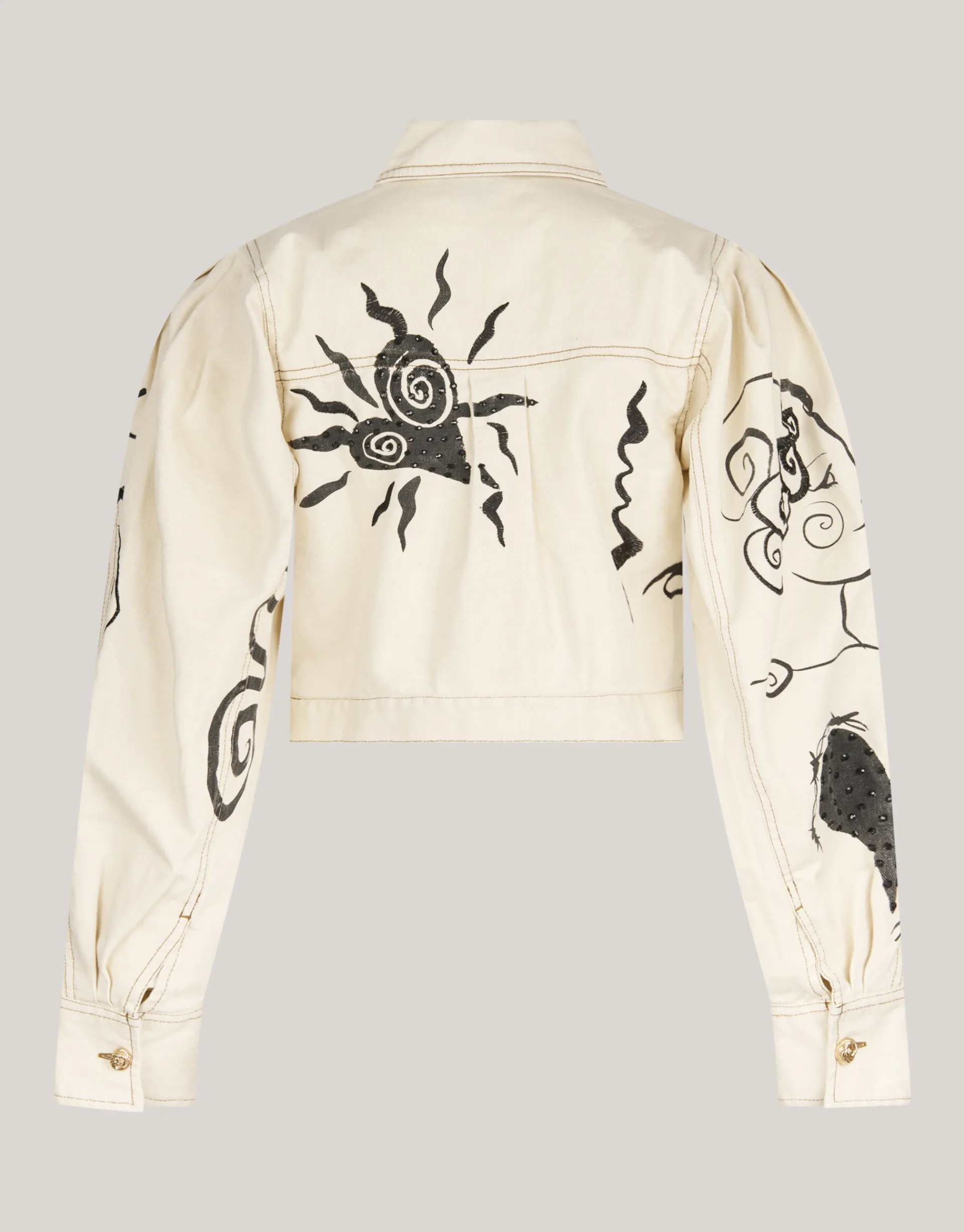 Shoeby Printed Denim Jack Gebroken Wit<DAMES Jacks