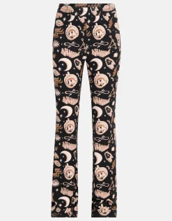 Shoeby Printed Flared Broek Bruin< Broeken