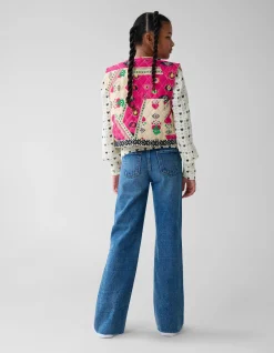 Shoeby Printed Gilet Roze By Lizzy< Gilets|Jassen