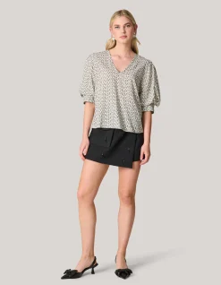 Shoeby Printed Heart Top Wit<DAMES Tops