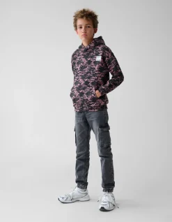 Shoeby Printed Hoodie Donkerroze< Gebreide Truien|Hoodies