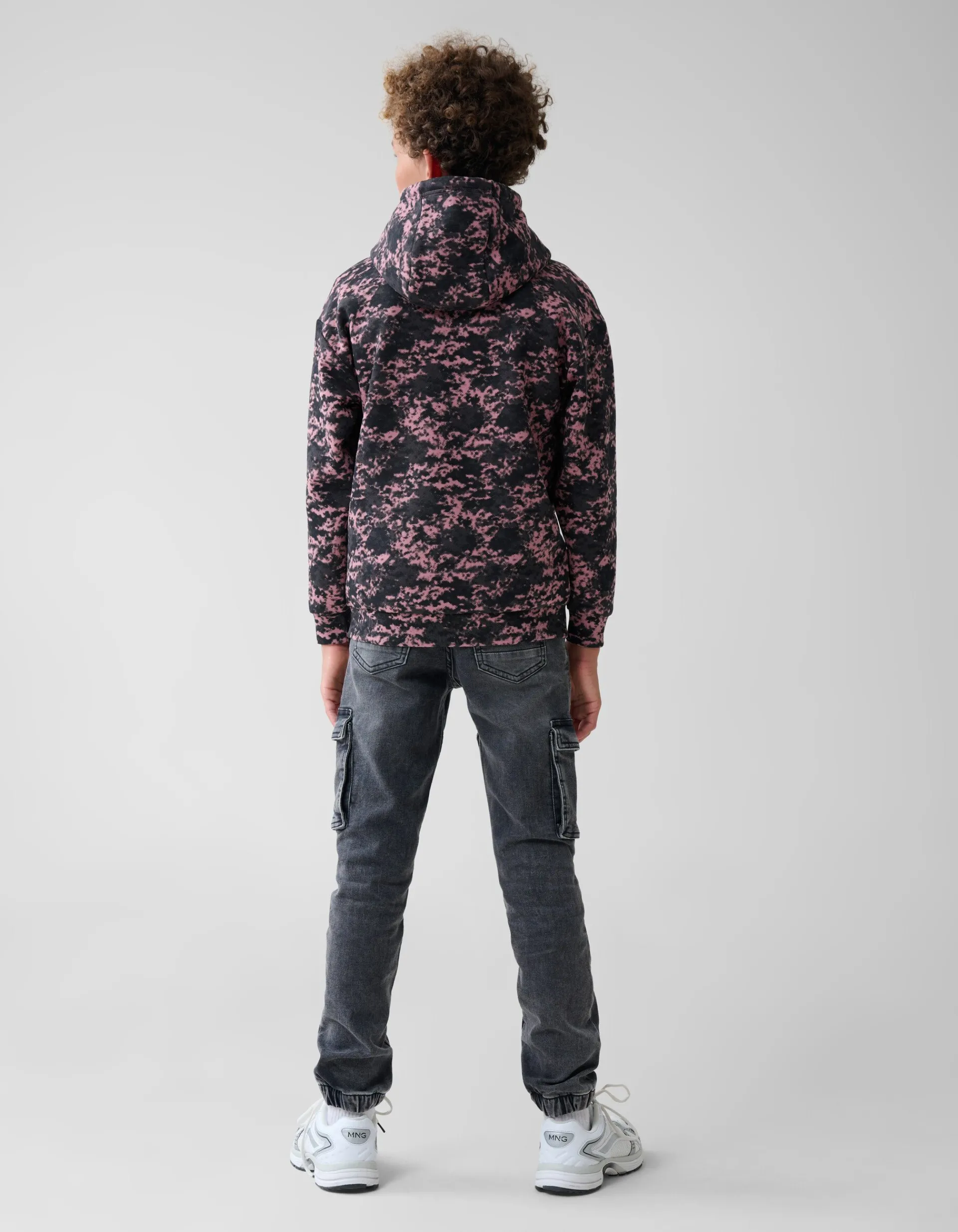 Shoeby Printed Hoodie Donkerroze< Gebreide Truien|Hoodies