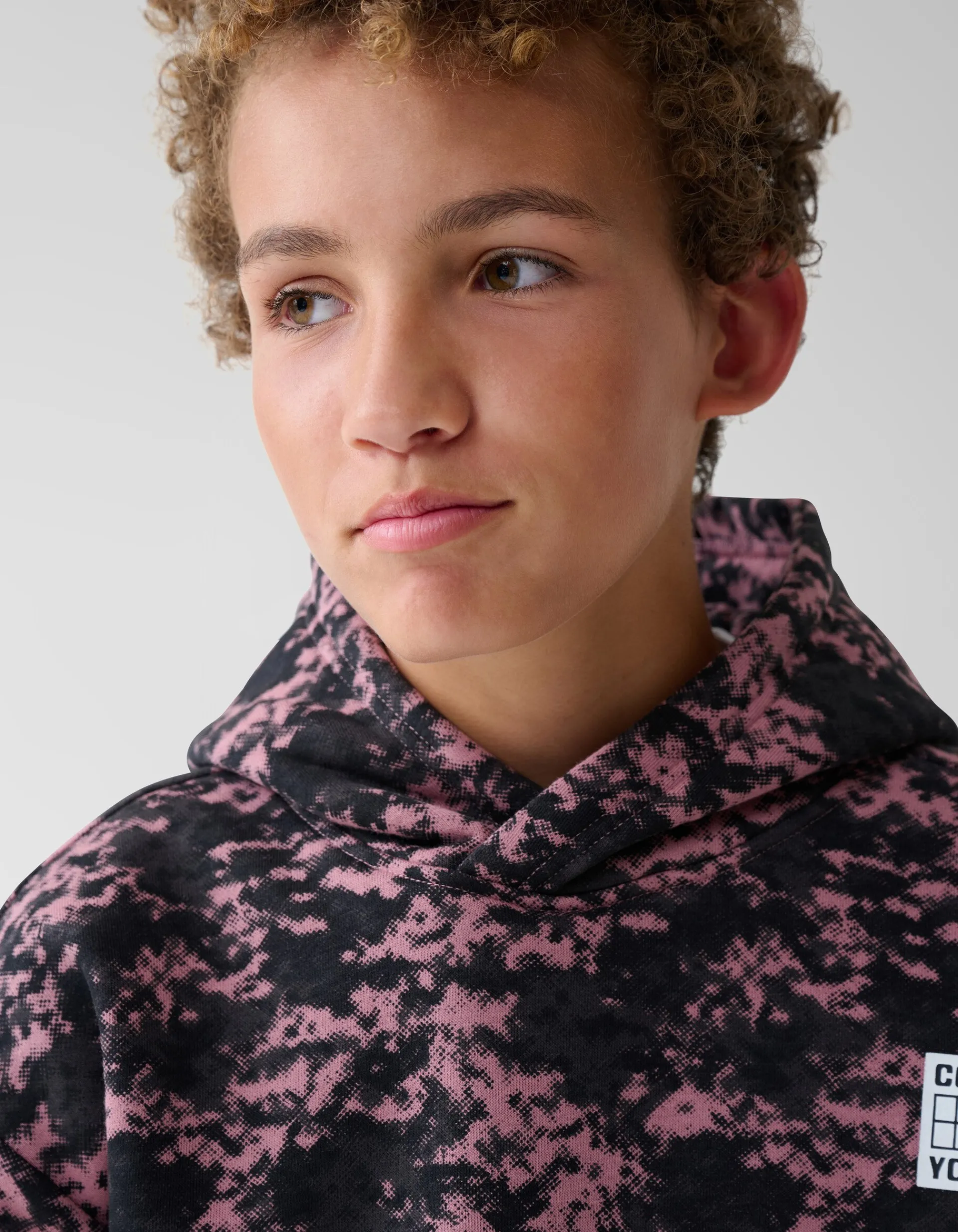 Shoeby Printed Hoodie Donkerroze< Gebreide Truien|Hoodies
