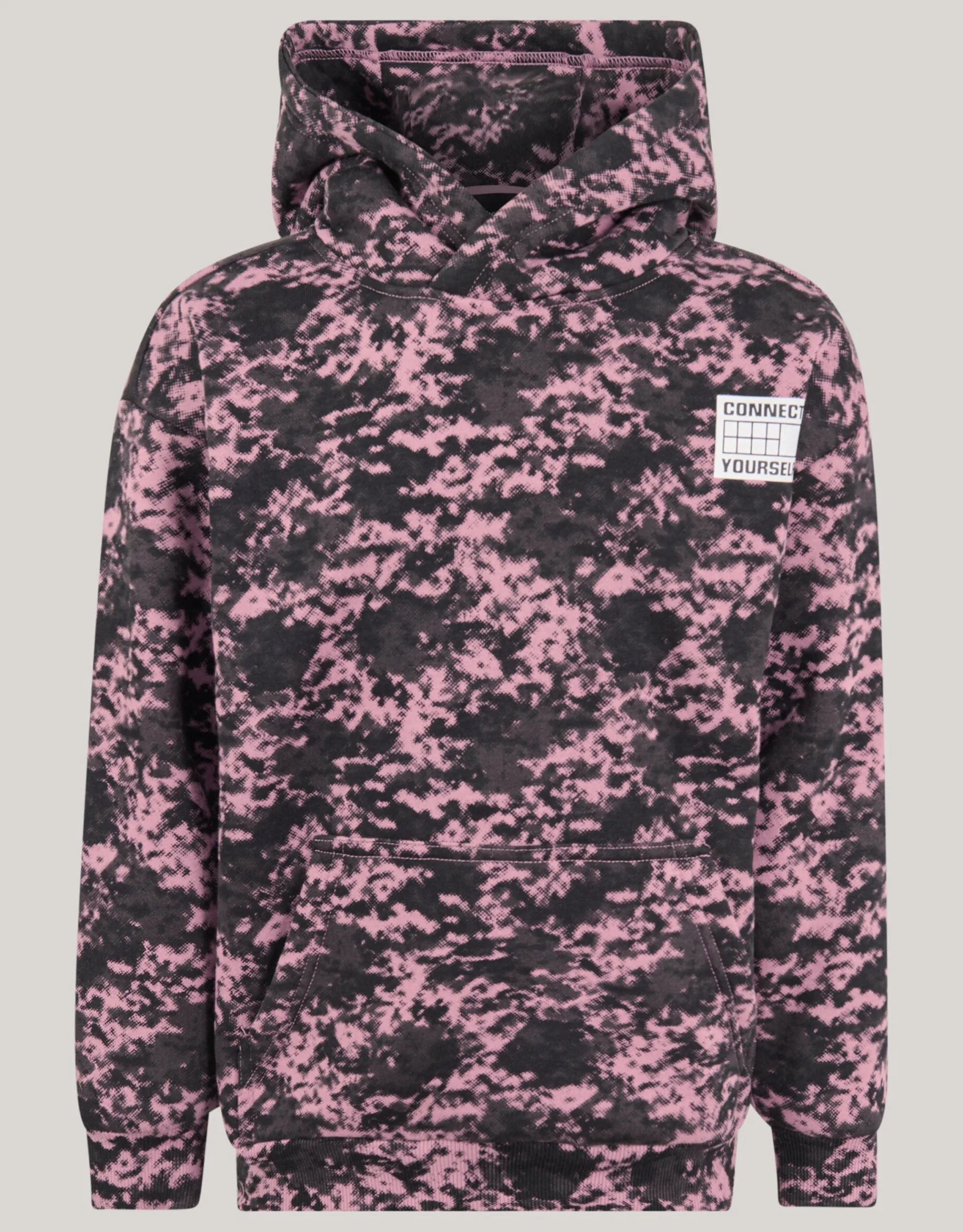 Shoeby Printed Hoodie Donkerroze< Gebreide Truien|Hoodies