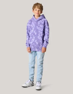Shoeby Printed Hoodie Paars< Gebreide Truien|Hoodies