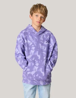 Shoeby Printed Hoodie Paars< Gebreide Truien|Hoodies
