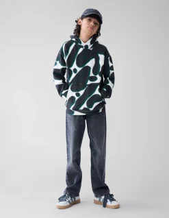 Shoeby Printed Hoodie Zwart< Gebreide Truien|Hoodies