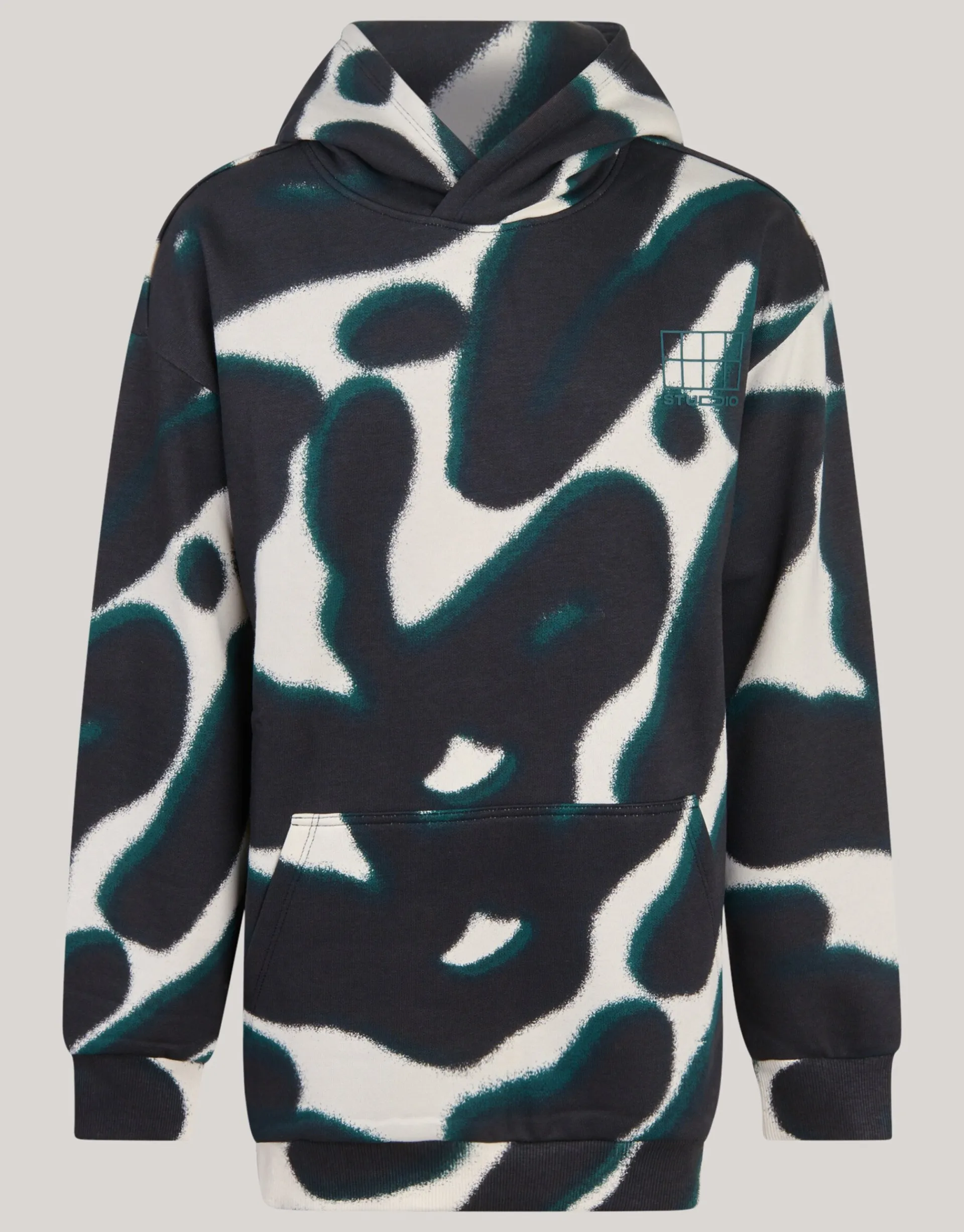 Shoeby Printed Hoodie Zwart< Gebreide Truien|Hoodies