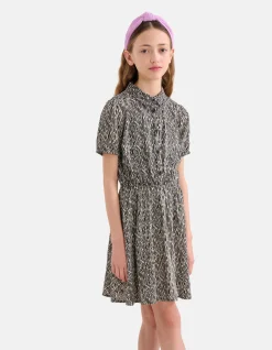 Shoeby Printed Jurk Zwart/Wit< Jurken