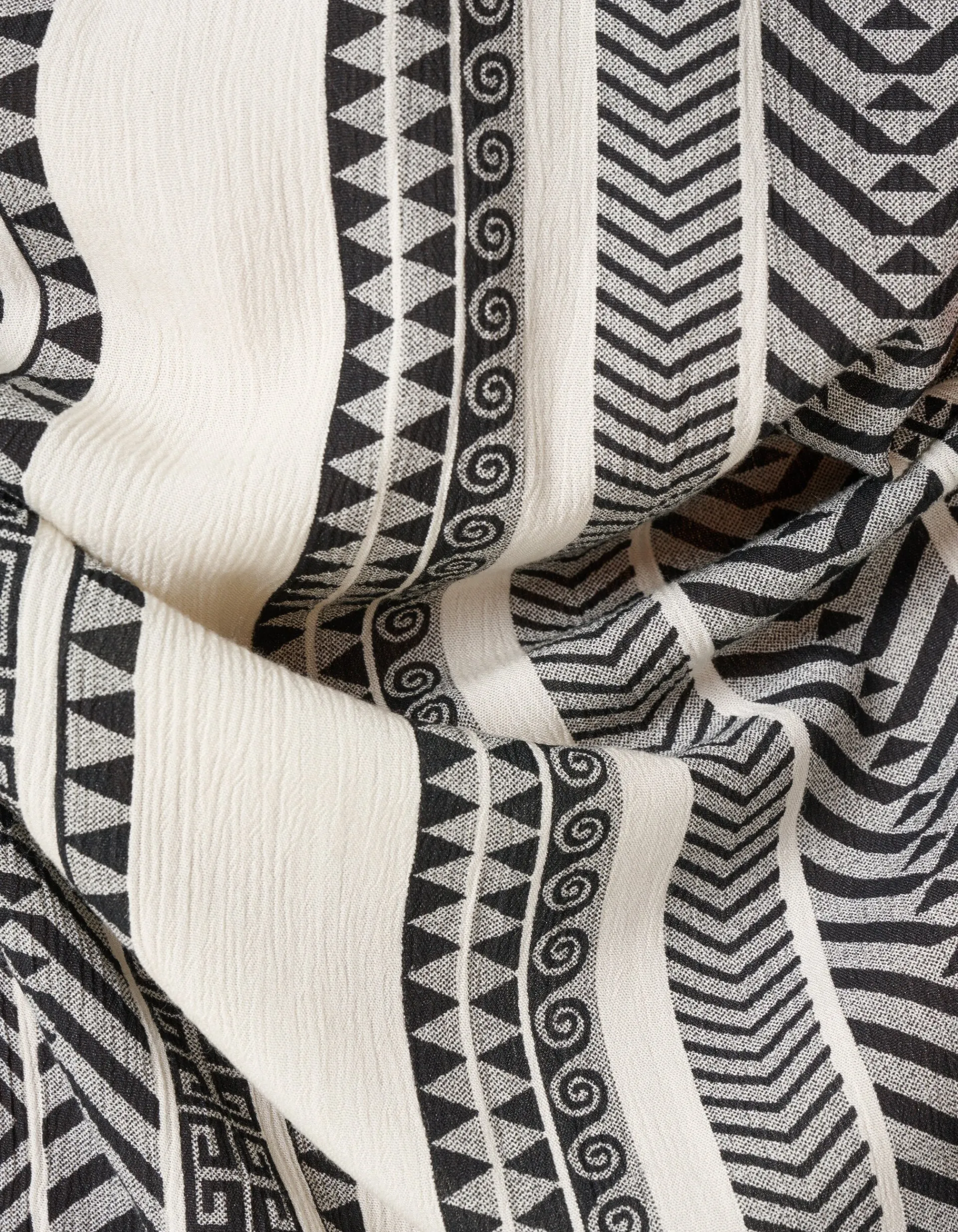 Shoeby Printed Maxi Jurk Gebroken Wit/Zwart<DAMES Jurken