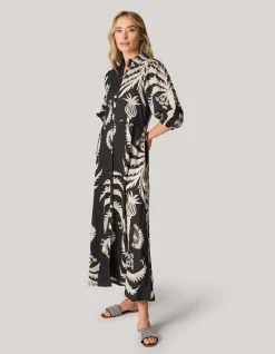Shoeby Printed Maxi Jurk Zwart/Wit<DAMES Jurken