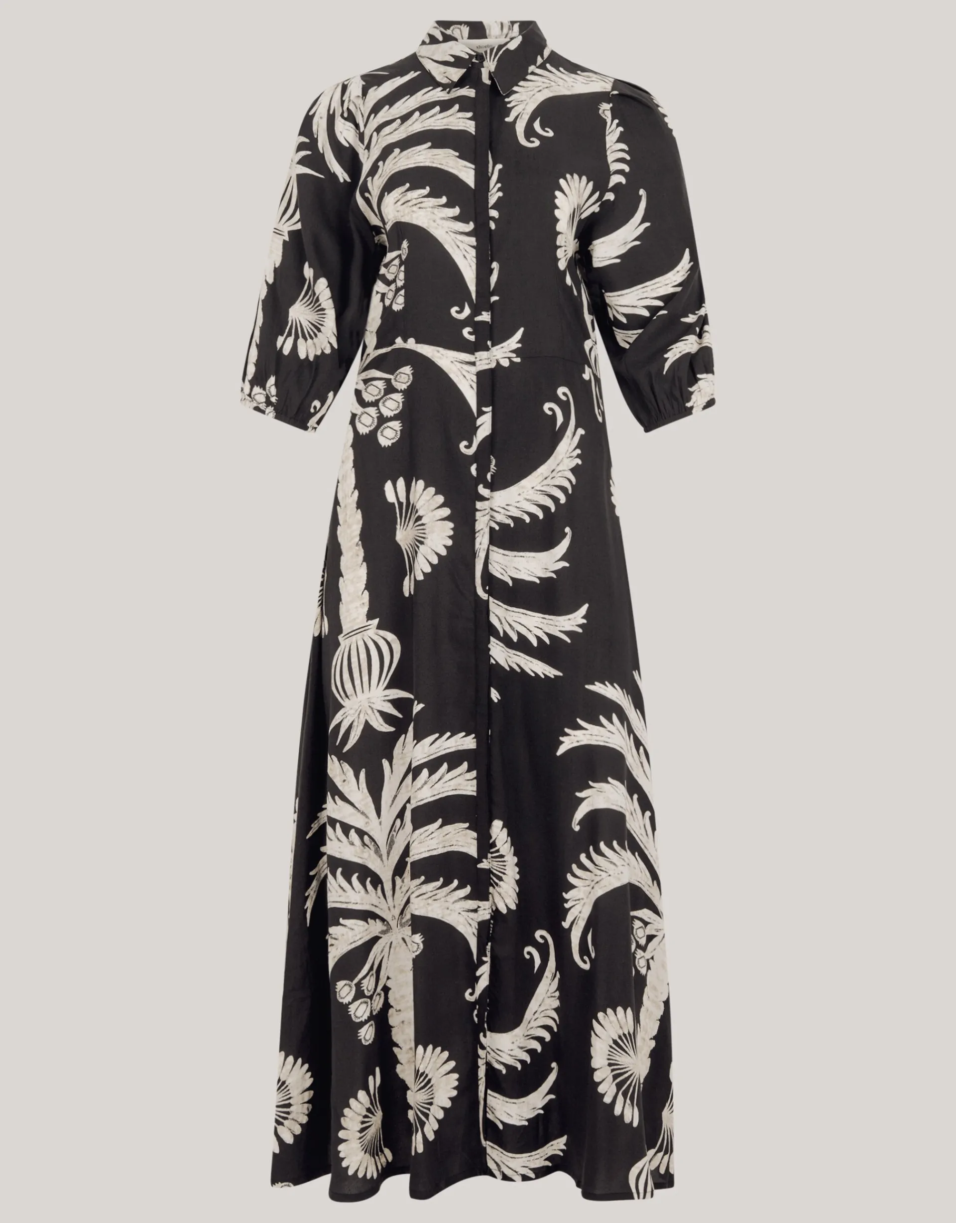 Shoeby Printed Maxi Jurk Zwart/Wit<DAMES Jurken