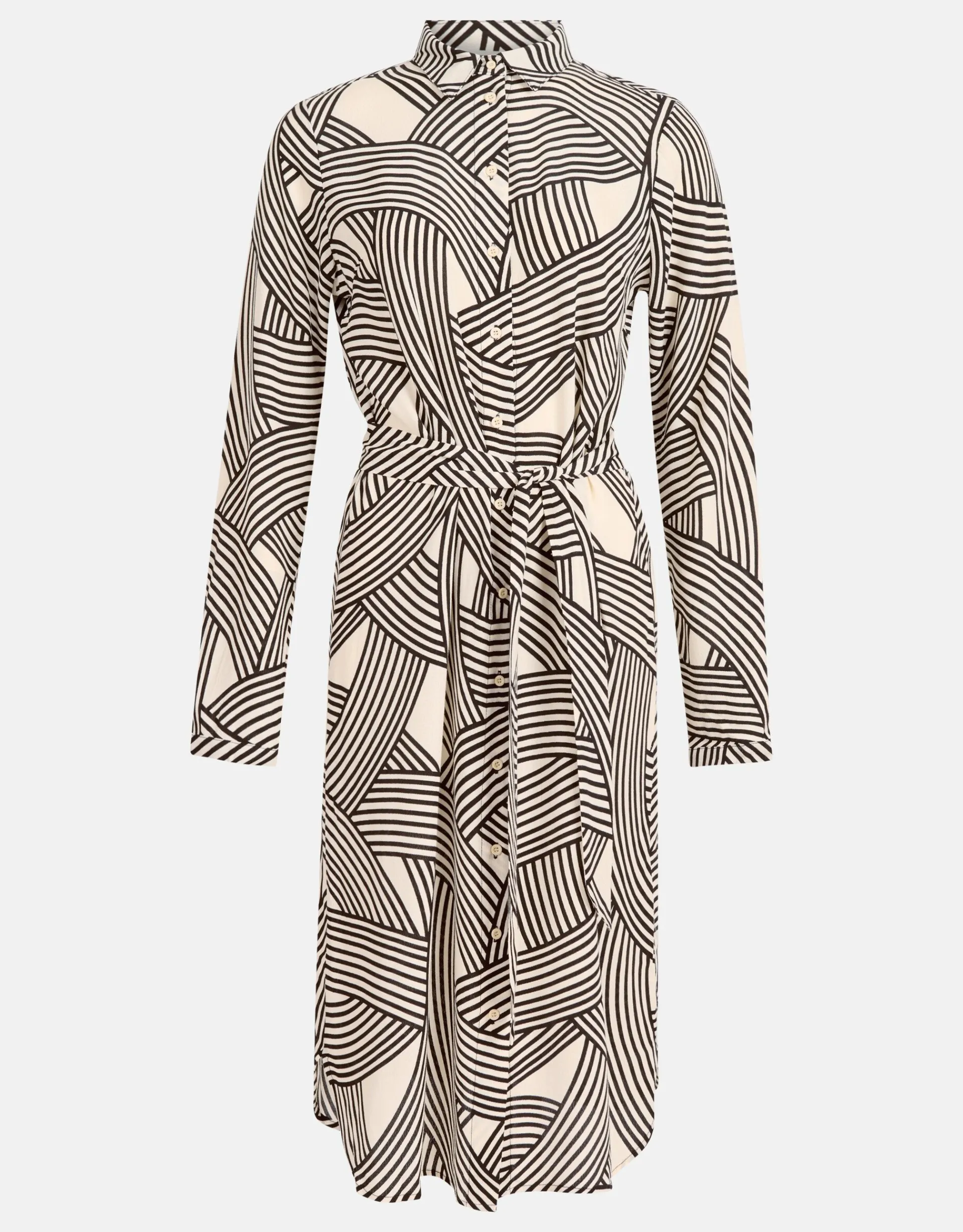 Shoeby Printed Midi Jurk Gebroken Wit<DAMES Jurken