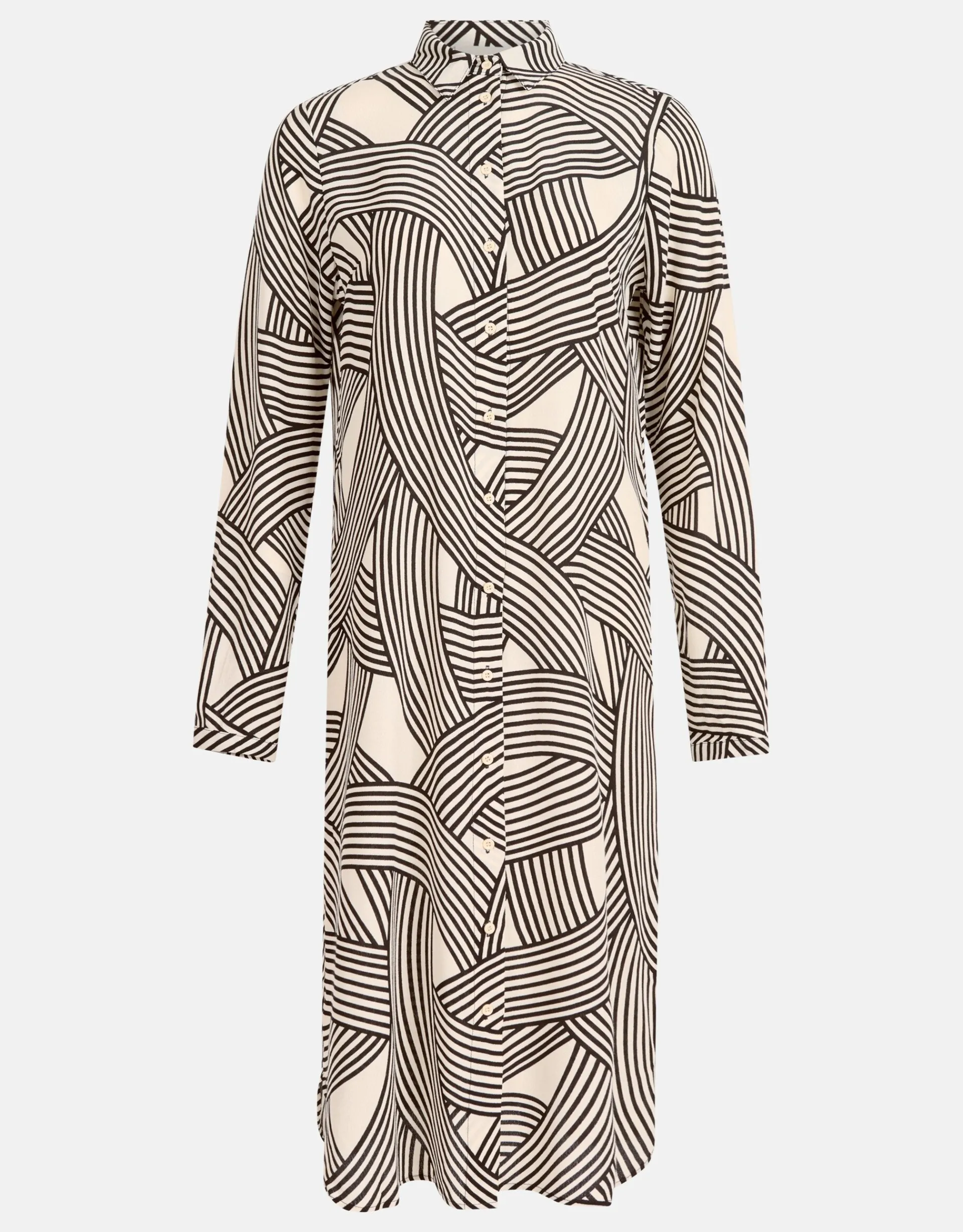 Shoeby Printed Midi Jurk Gebroken Wit<DAMES Jurken