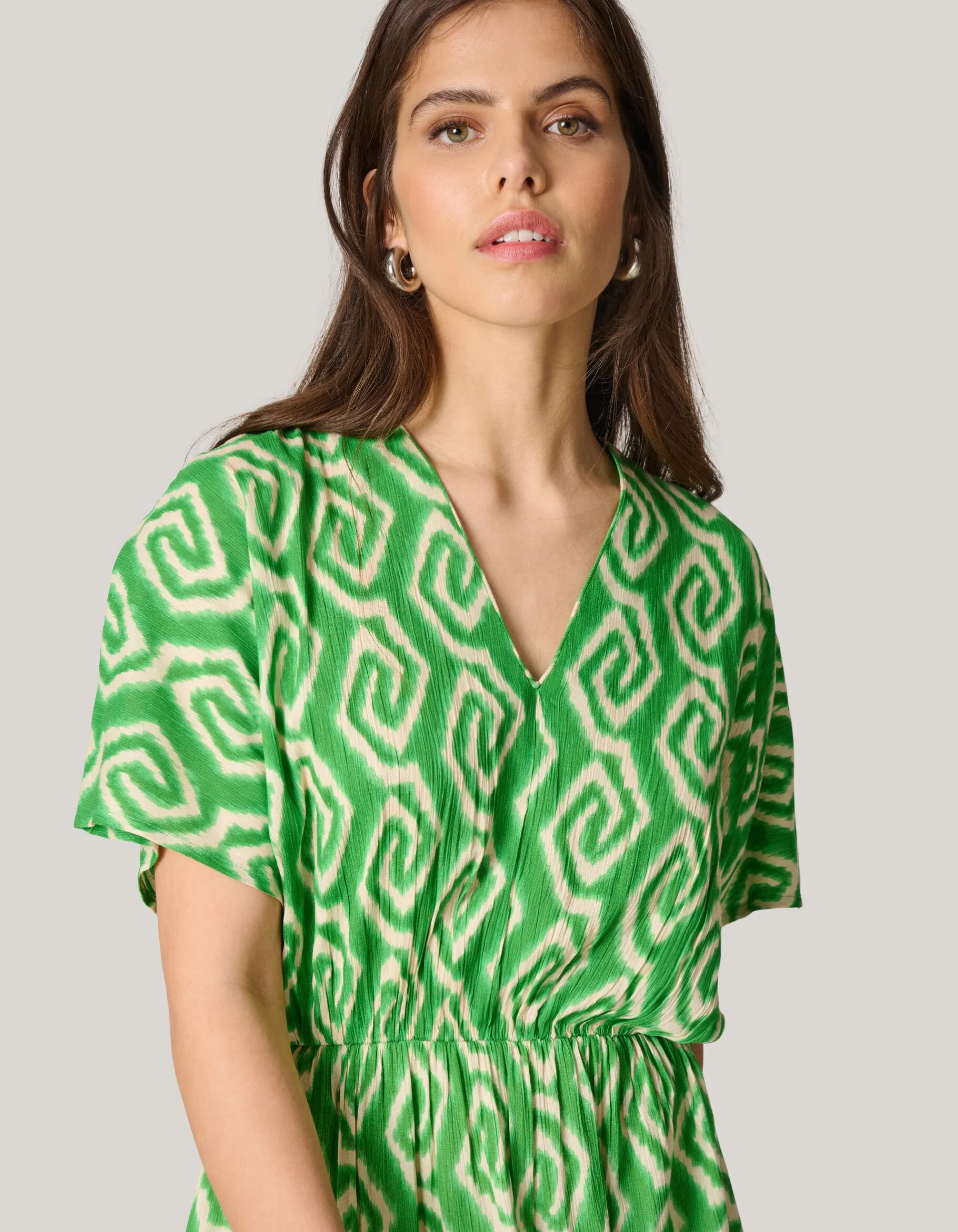 Shoeby Printed Mini Jurk Groen<DAMES Jurken