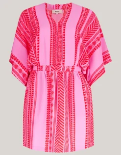 Shoeby Printed Mini Jurk Roze<DAMES Jurken