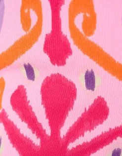 Shoeby Printed Rib Flared Legging Roze< Broeken