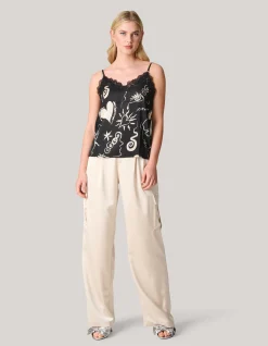 Shoeby Printed Singlet Zwart<DAMES Tops
