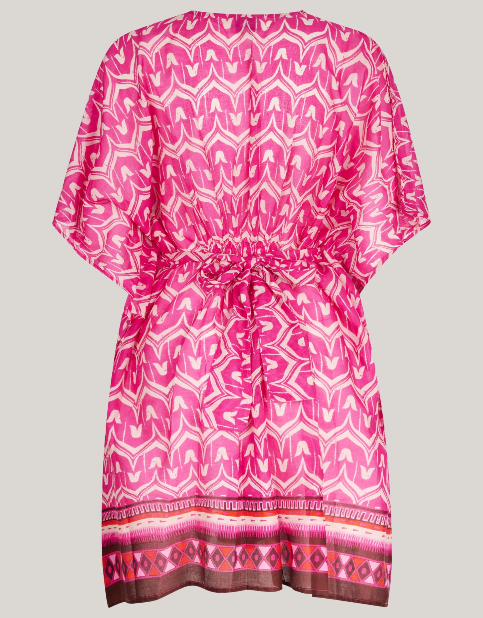 Shoeby Printed Strand Kaftan Roze<DAMES Jurken