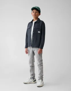 Shoeby Printed Structuur Overshirt Donkergrijs< Jacks