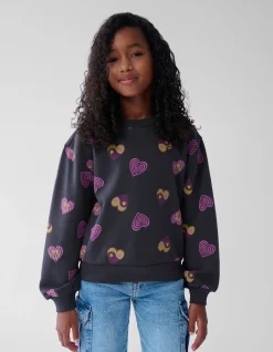 Shoeby Printed Sweater Donkergrijs< Sweaters En Hoodies