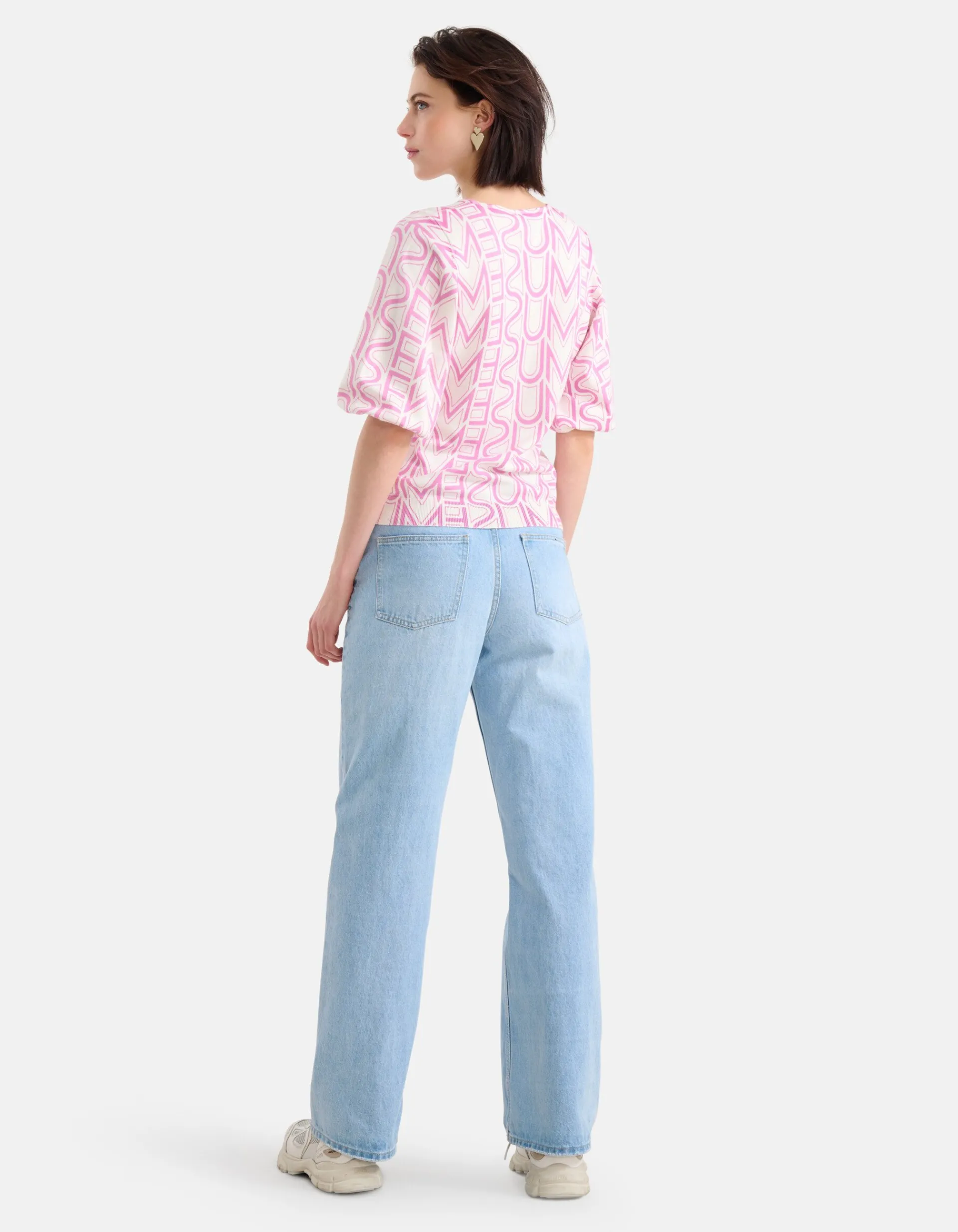 Shoeby Printed Trui Lichtroze<DAMES Truien En Sweaters