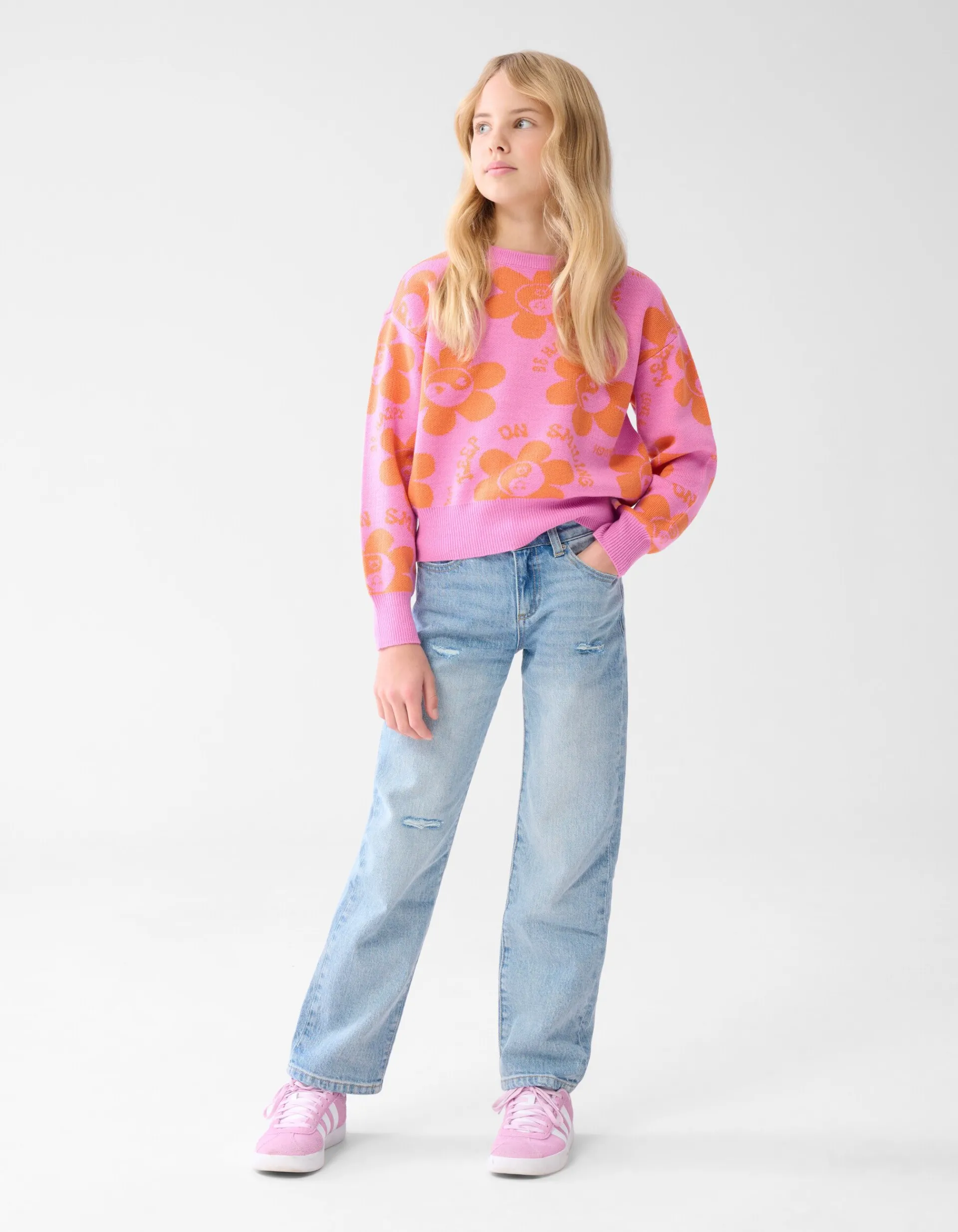 Shoeby Printed Trui Roze< Gebreide Truien