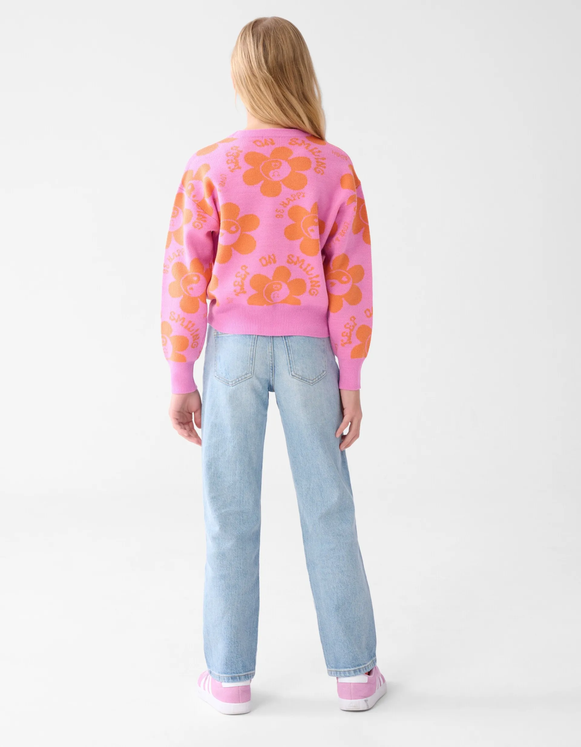 Shoeby Printed Trui Roze< Gebreide Truien