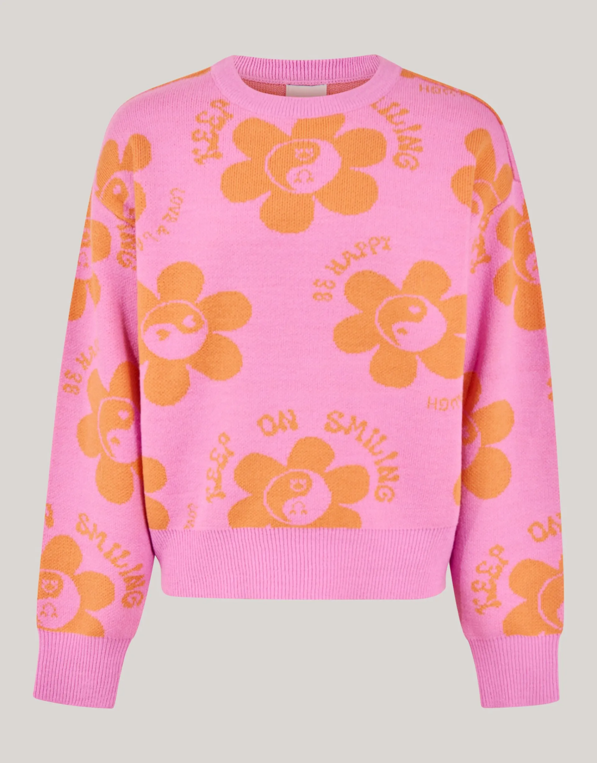 Shoeby Printed Trui Roze< Gebreide Truien